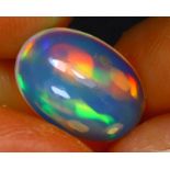 NATURAL WHITE WELO OPAL - ETHIOPIA - 2.88 Cts - Certificate GFCO Swiss Laboratory