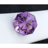 NATURAL AMETHYST WITH BEAUTIFUL CUTTING - BRAZIL - 27.02 Cts - Certificate GFCO Swiss Laboratory