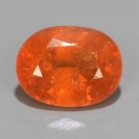 NATURAL SPESSARTITE - NAMIBIA - 2.91 Cts - Certificate GFCO Swiss Laboratory