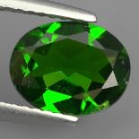 NATURAL CHROME DIOPSIDE - RUSSIA - 1.83 Cts - Certificate GFCO Swiss Laboratory