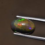 BLACK NATURAL OPAL - ETHIOPIA - 3.54 Cts - Certificate GFCO Swiss Laboratory
