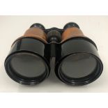 A pair of binoculars leather carrying case by J.Cripps 1916 Probably Army Issue 14x14cms