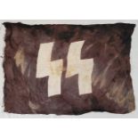 Tatty WW2 German Waffen SS FLAG.