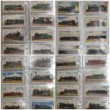 Set of 50, 1924 W.D & H.O. Wills cigarettes railway locomotives, encapsulated in plastic wallets.