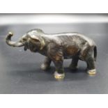 Antique 19th Century Solid Bronze Elephant Figure. 4.5 Inches long, weighing just under half a kilo.