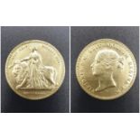 Queen Victoria Una and the Lion -Gold Plated Coin.