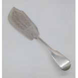 Georgian silver fish slice. Hallmarked London 1827. 31cm in length.