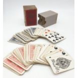 A Victorian miniature, double set of playing cards by Goodall of London. Cards size: 7 x 4 cm. The