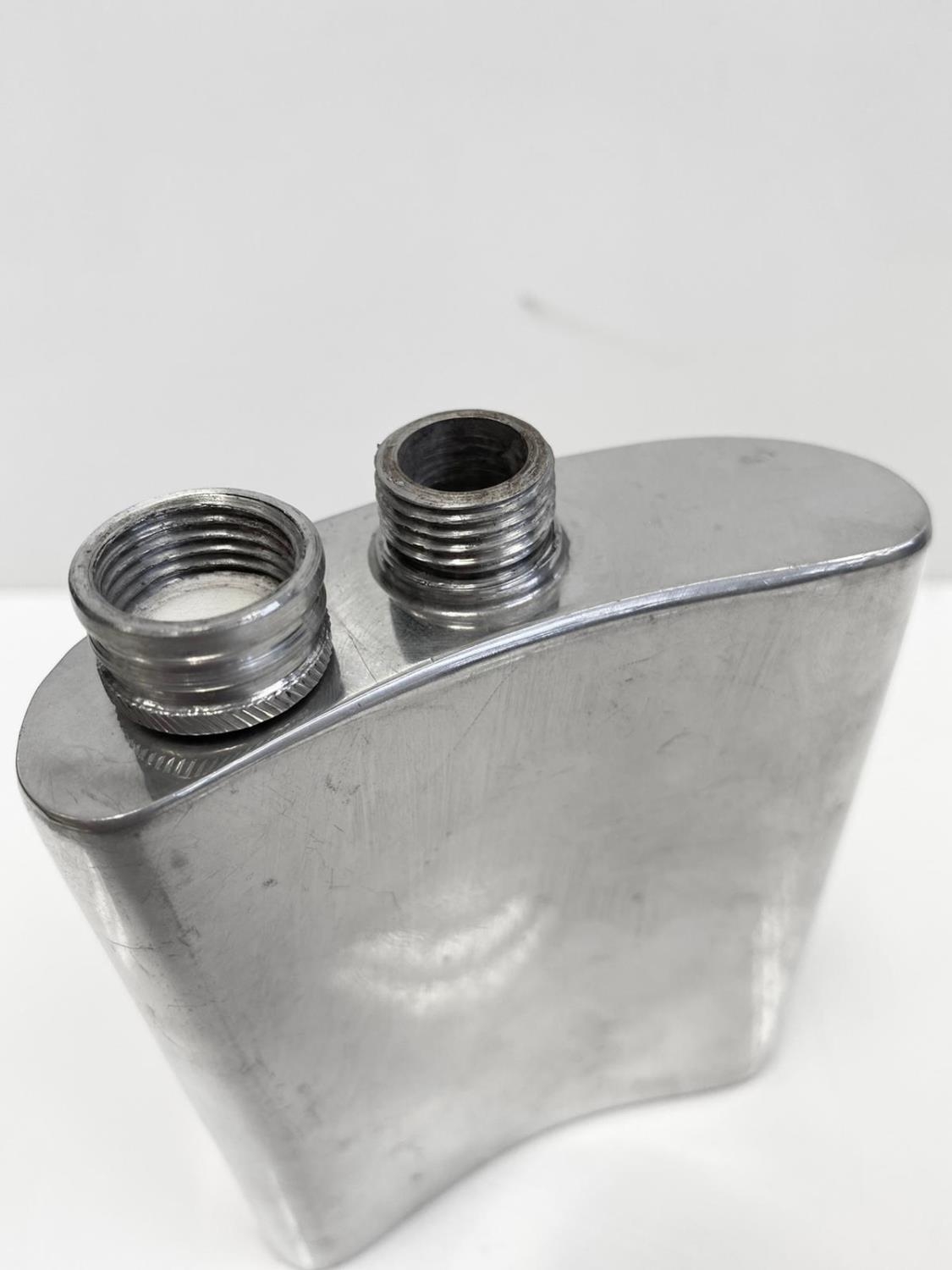 Pewter hip flask. Size 15cm x 8cm. - Image 3 of 3