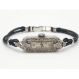 Art Deco Antique Platinum & Diamond Ladies WATCH.