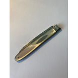 Antique Silver Bladed Georgian Hallmarked FRUIT KNIFE, having mother of Pearl handle with Silver