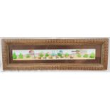 A vintage Persian, hand-painted micro mosaic depicting a game of Polo. Comes in original decorated