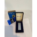 Vintage Tanita Electronic LIGHTER. Complete with original case, box and booklet. Silver Tone with