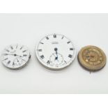 3 x Pocket Watch Movements. 3.0 , 3.5 and 4.5 cm.