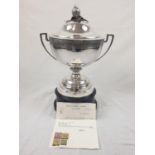 An Antique Maltese Silver Punch Bowl (circa 1850). Classic Trophy shape with a Lemon Fruit Decorated