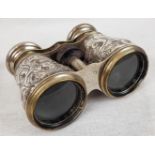 An Antique, Sterling Silver pair of Le Jockey Club, Paris, Binoculars. Extremely rare with a