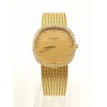 Patek Philippe Automatic movement WATCH with Diamond Bezel and numerals. 18ct Solid Gold Strap. 32cm
