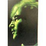 An oil on canvas PAINTING of John Lennon by Z. Bailey. 61 x 92 cm