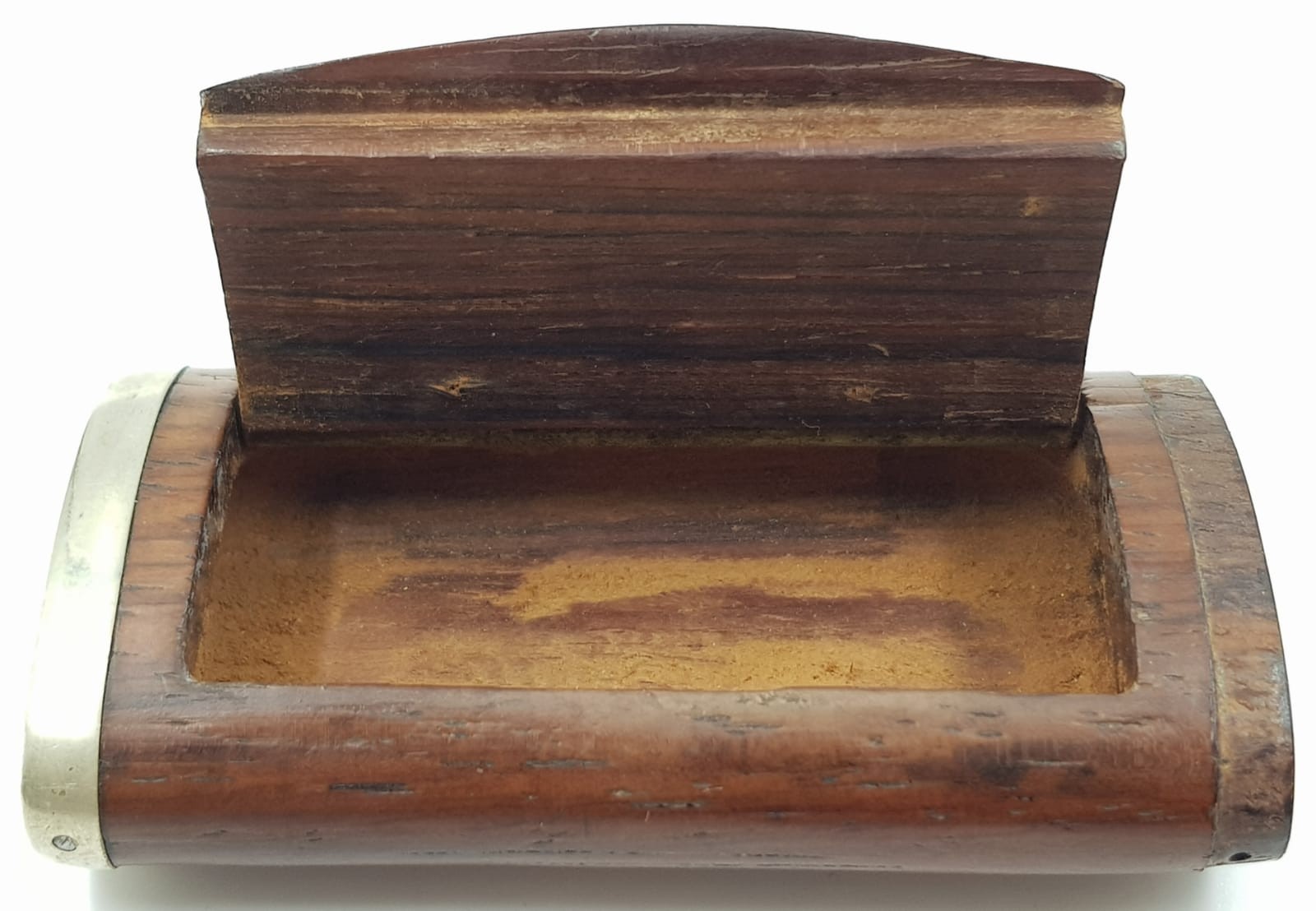 Vintage Wood and Silver Snuff Box. 7 x 4cm - Bild 2 aus 3