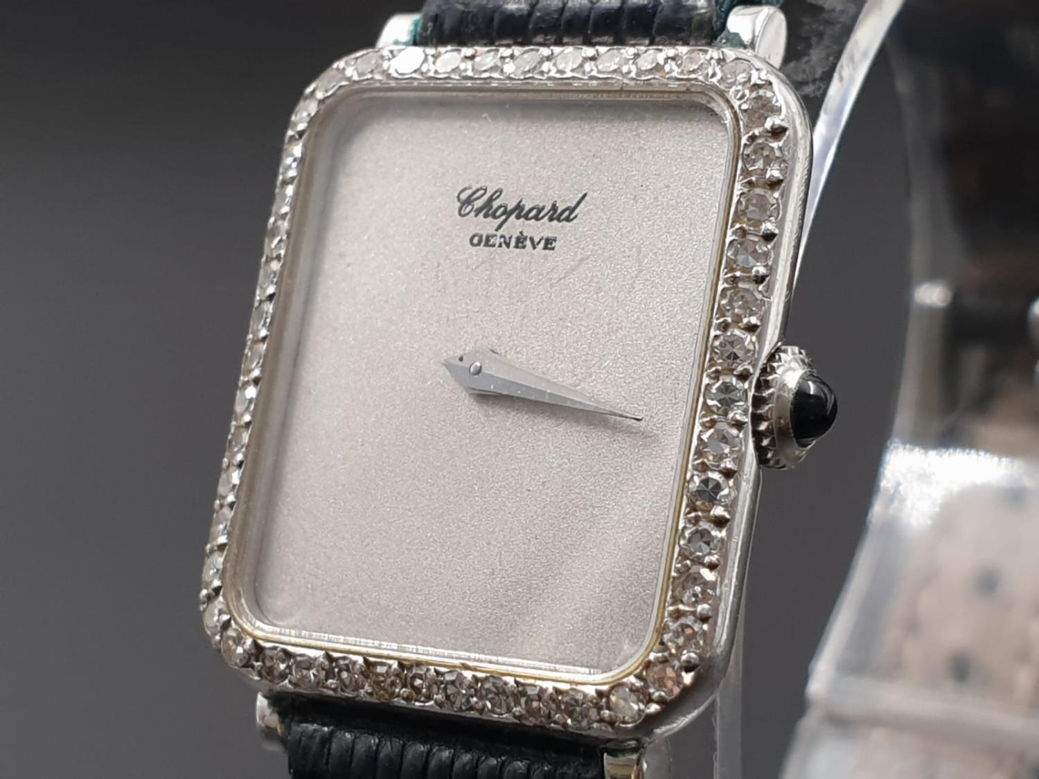 Chopard Ladies WRISTWATCH with Diamond Bezel, manual movement. Leather Strap. 20mm - Image 2 of 8