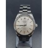 A gents ROLEX, Oyster perpetual, Air-King, Precision, automatic, stainless steel watch, 37mm, in