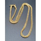 A 21 carat yellow gold chain. Length: 48cm, weight: 23g.