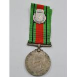 WW2 British Defence Medal With R.P.N.S Shield. Awarded to those who volunteered their vessel and