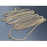 yellow metal chain 280 cms long and 44gms in weight