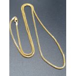 A 22 carat yellow gold chain, 18th June 1976? inscription on verso. In good working order and good