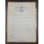 A LETTER ON TOTTENHAM HOTSPURS HEADED PAPER AND SIGNED BY NICO CLAESEN AND DAVID HOWELLS FROM THE