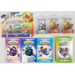 Selection of New Skylanders Toys and Books. 3 x Separate Toys, 1 Multipack of Toys. 2 Sets of