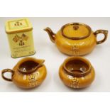Boston Harbour Tea Party Gift Set No. 4. Tea Pot, Sugar Bowl, Milk Jug and Tea Caddy by Davison
