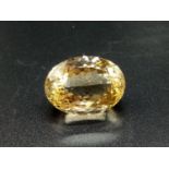 33.41 Cts Natural Citrine with IDT Gemstone Certificate. & US UDL Appraisal Report.