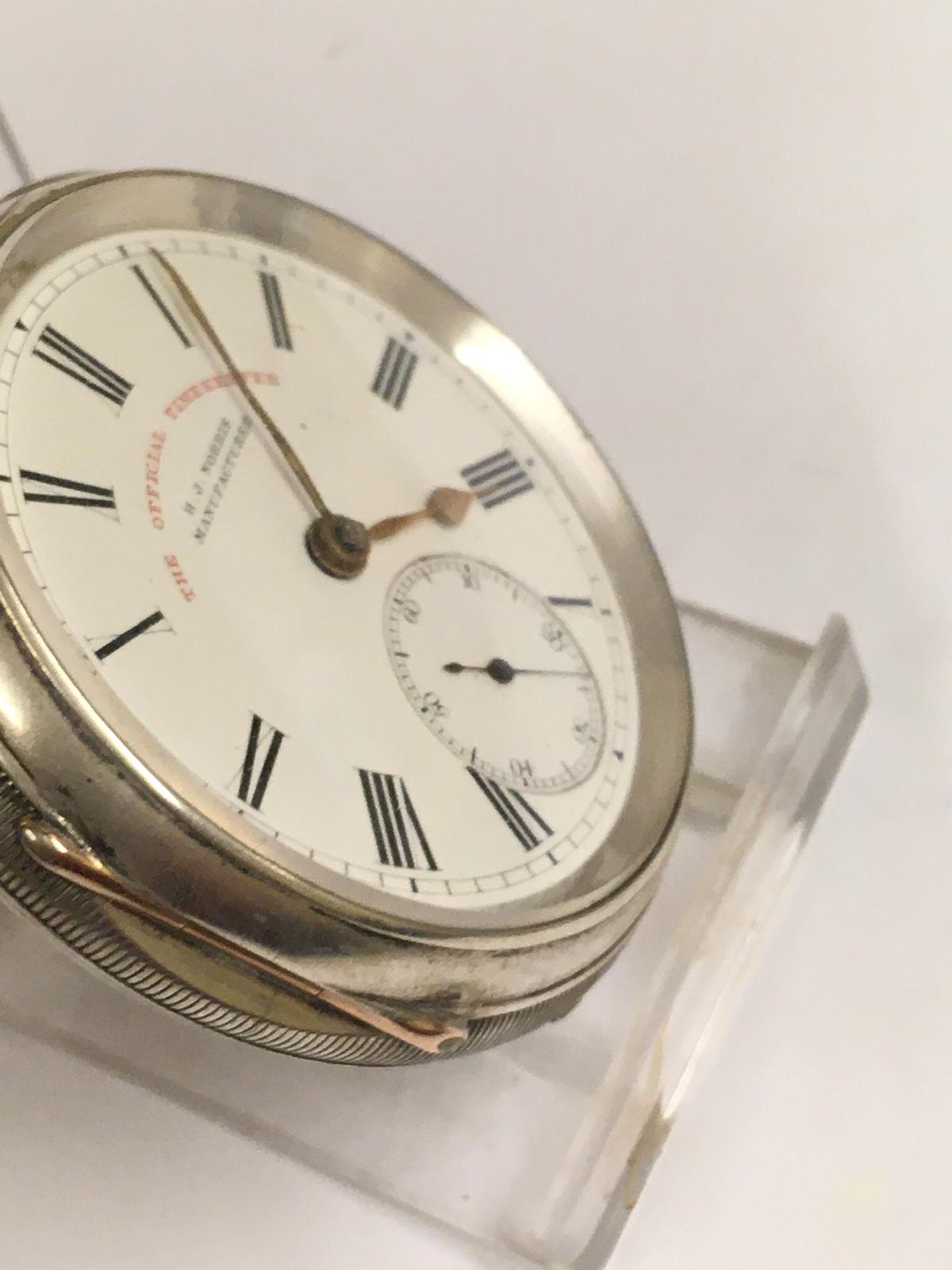 Antique silver lever pocket watch ( Coventry ). Ticks if shaken but no key . Sold with no guarantees - Image 3 of 11