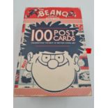 A BEANO collection of 100 postcards, in original presentation case, celebrating important moments of