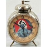 Gustav Becker Nuremberg Rally Alarm Clock (circa 1930s). Bulgarian writing on rear of clock.