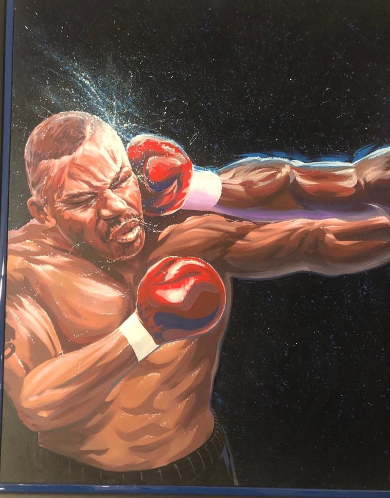 Tyson v Holyfield 2 by Lee Bivens, Oil on Canvas. One of the USA's premier realism artists - Image 3 of 4