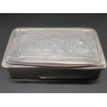 Antique French Gilt Solid Silver 1880s Snuff Box. 7.8cm x 4.5. 54.5g