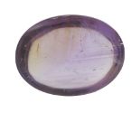 A Natural Purple Amethyst in Oval Cabochon Cut 76.76ct 33.30 x 25.52 x 12.92mm. Come with AIG