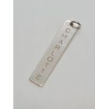 STERLING SILVER CHARLOTTE NAME INGOT 1.5G