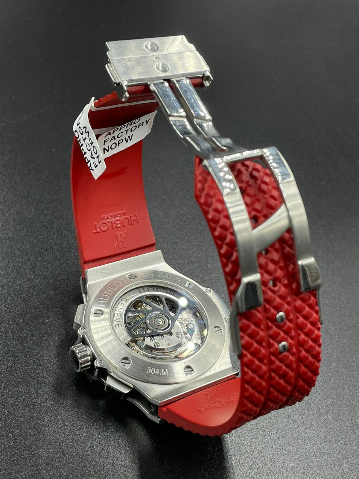 Hublot Big Bang chronometer watch with black face and original diamond dial - Image 3 of 5