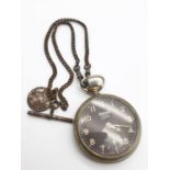 1920s Ingersoll Yankee Radiolite Pocket watch, on Original Chain. Good Collector's Piece. As Found.