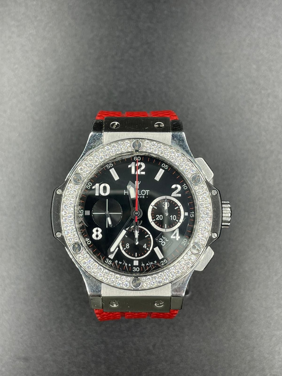Hublot Big Bang chronometer watch with black face and original diamond dial - Image 2 of 5