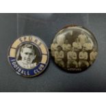 Rare Vintage Sir Alf Ramsey Spurs Badge plus Spurs Team Badge. Sir Alf played at right back for