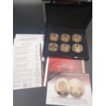 WW2 VE day 70th anniversary 6 golden coin collection unopened in capsules in presentation box