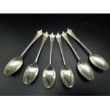 Six Vintage Silver Spoons. 132g total weight.