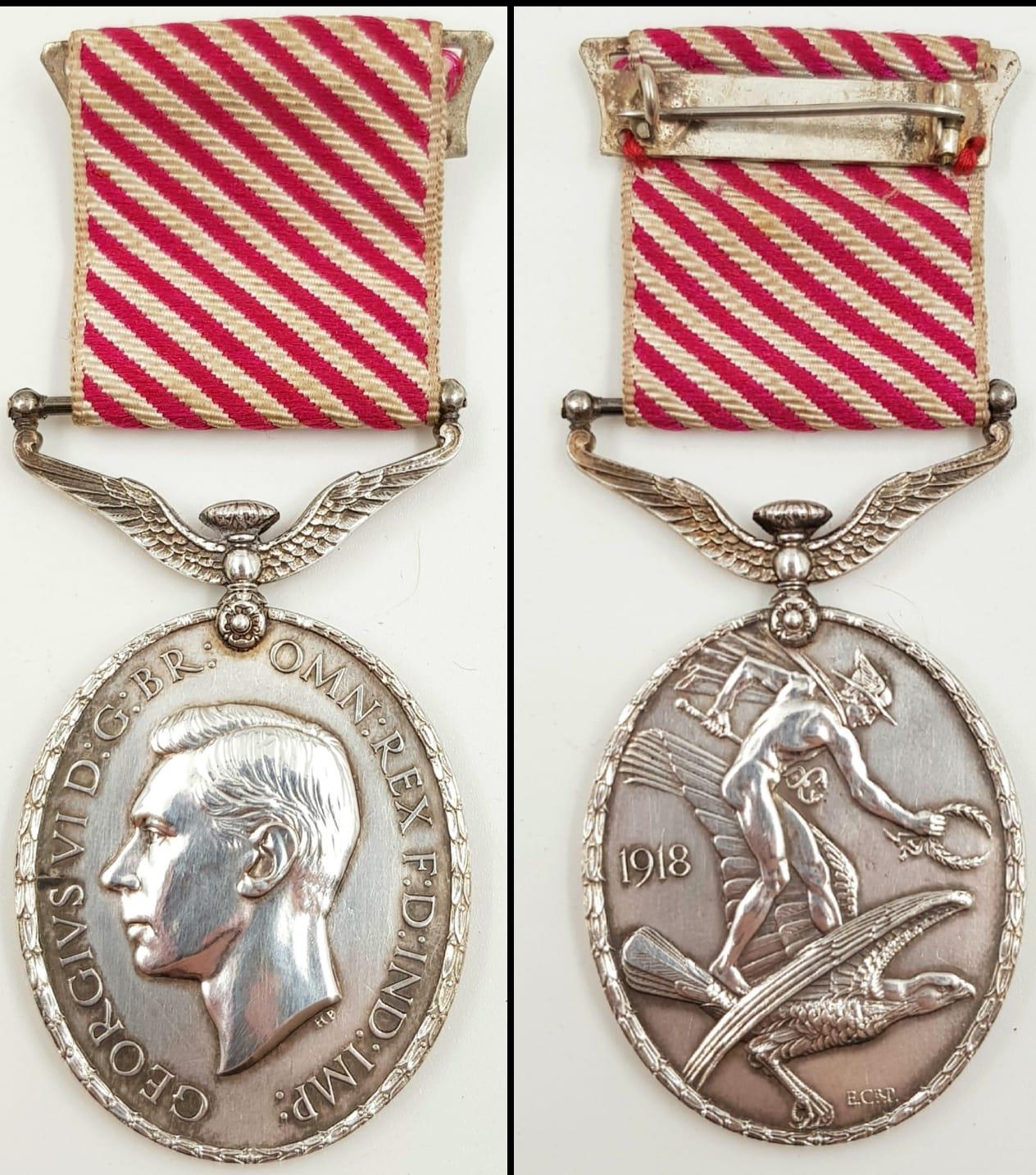 A Silver George VI Air Force Medal (AFM) Awarded to Sergeant Francis John Ruoff, of the RAF in 1942.