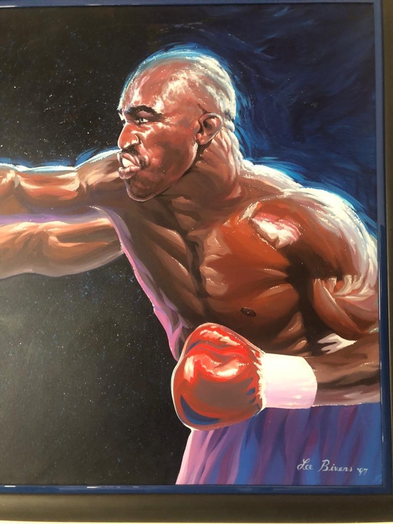 Tyson v Holyfield 2 by Lee Bivens, Oil on Canvas. One of the USA's premier realism artists - Image 2 of 4
