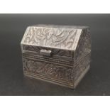 Early Islamic Solid silver Pill Box/Snuff Box. 3.2 x 3.7 x 3.2. 29.6g