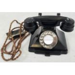 Vintage Bakelite Rotary Dial Telephone - In Working Order. Circa 1950,s bottom drawer model.